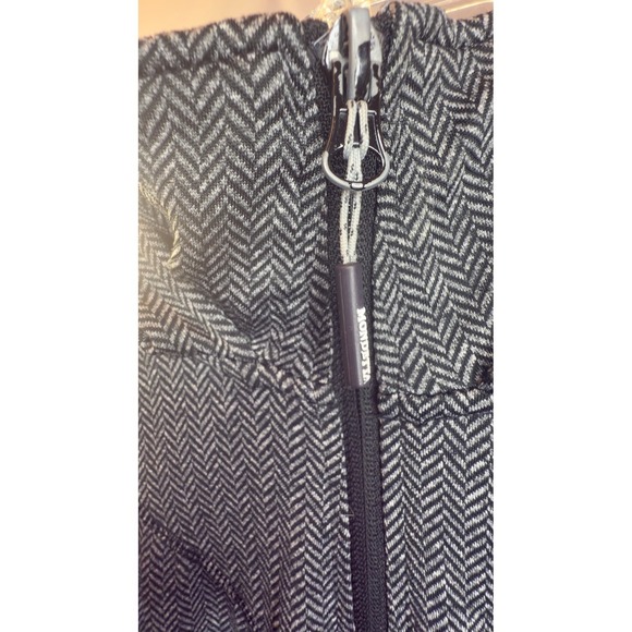 Mondetta Women's Gray Herringbone Full Zip Hooded Activewear Jacket Medium - Picture 3 of 6